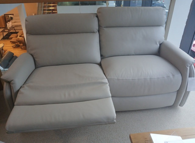 Capri Italian Leather 3 Seater Sofa with Left Hand Facing Manual Recliner