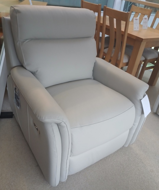 Capri Italian Leather Power Recliner Arm Chair