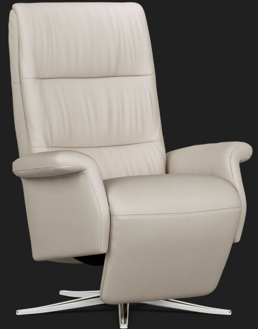 IMG Space Leather Swivel Recliner Chair with integrated Footrest
