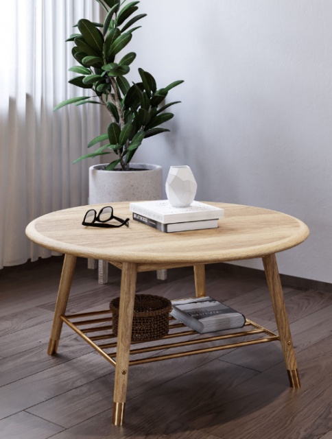 Nevada Round Coffee Table - Available in Ash or Walnut