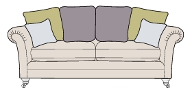 Alstons Charlbury 3 Seater Pillow Back Sofa