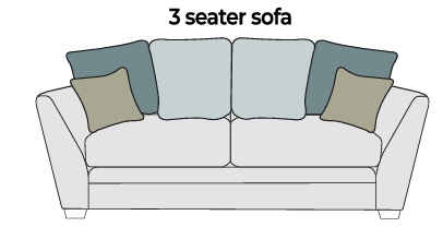 Alstons Rochelle 3 Seater Pillow Back Sofa