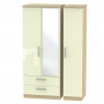 Mayfair Triple 2 Drawer Mirror Wardrobe