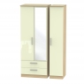 Mayfair Tall Triple 2 Drawer Mirror Wardrobe