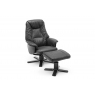 Copenhagen Manual Recliner Chair in Fabric and Leather