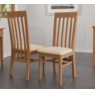 Newton Oak Finish Slat Back Dining Chair (Individual Chair)