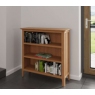 Newton Oak Finish Small Wide Bookcase