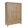 Paris 3 Door Wardrobe in Oak Finish