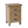 Paris 3 Drawer Bedside Cabinet in Oak Finish