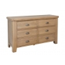 Paris 6 Drawer Chest in Oak Finish