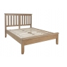 Paris Bed with Wooden Headboard and Low End Footboard