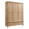 Rutland Triple Wardrobe with 2 Drawers