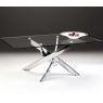Athena Glass Coffee Table with Chrome Base