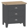 Topsham 3 Drawer Chest - Charcoal