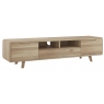 Evergreen Solid Oak Large TV Cabinet