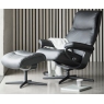 Stressless View Medium Chair & Footstool - Cross Base