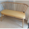 Evergreen Solid Oak Bench with Sunflower Seat Pad