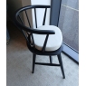 Evergreen Black Ash Dining Arm Chair with Seat Pad