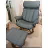 Stressless Paul Large Swivel Chair & Footstool - Signature Base