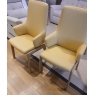 Stressless PAIR of Vanilla High Back Dining Chairs